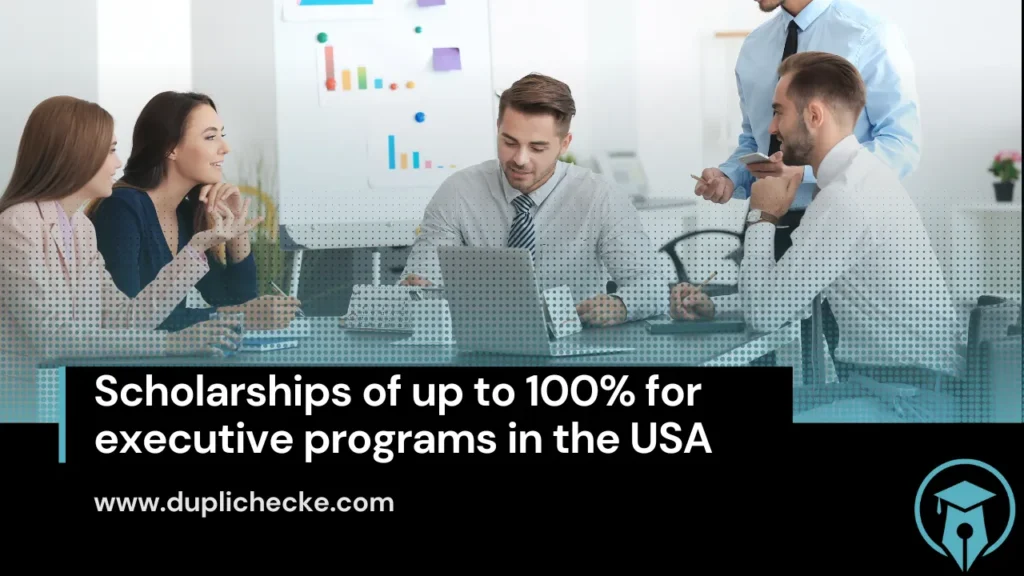Scholarships of up to 100% for executive programs in the USA
