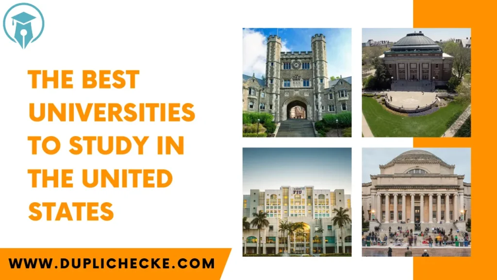The best universities to study in the United States