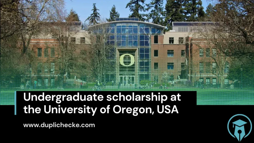 Undergraduate scholarship at the University of Oregon, USA